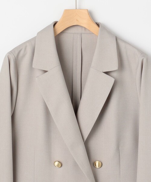 MICO COULIER（ミコクリエ）の「《セットアップ対応》ライトモククロス ジャケット（テーラードジャケット・レディース・ネイビー/グレイッシュベージュ・38）」の13枚目の写真