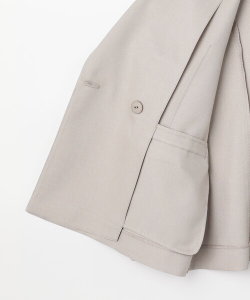 MICO COULIER（ミコクリエ）の「《セットアップ対応》ライトモククロス ジャケット（テーラードジャケット・レディース・ネイビー/グレイッシュベージュ・38）」の17枚目の写真