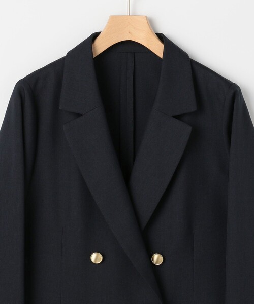 MICO COULIER（ミコクリエ）の「《セットアップ対応》ライトモククロス ジャケット（テーラードジャケット・レディース・ネイビー/グレイッシュベージュ・38）」の20枚目の写真