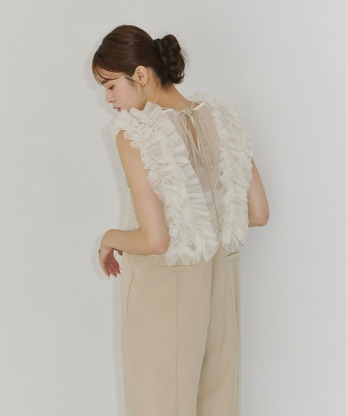 Olu.（オルドット）の「ダブルストラップオールインワン（つなぎ/オールインワン・レディース・ベージュ/チャコールグレー・0/1）」の7枚目の写真