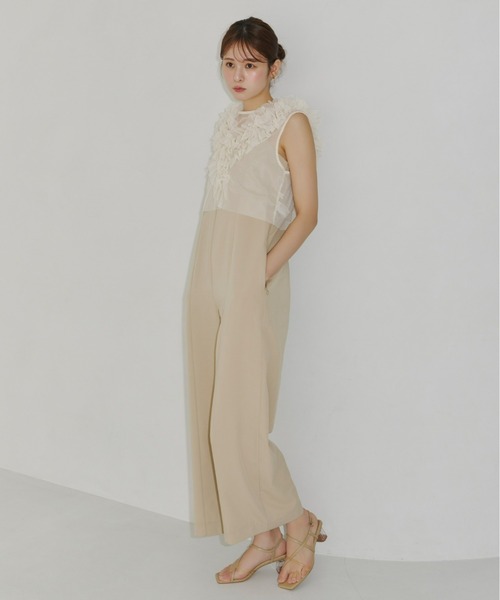 Olu.（オルドット）の「ダブルストラップオールインワン（つなぎ/オールインワン・レディース・ベージュ/チャコールグレー・0/1）」の9枚目の写真