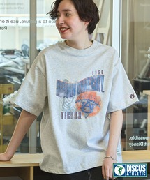 【DISCUS×University】ヴィンテージライクカレッジデザインプリントオーバーサイズ半袖Tシャツ