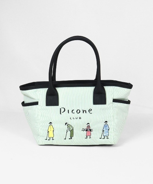 セール】ストライプ柄刺繍バッグ（ゴルフグッズ）｜Picone CLUB