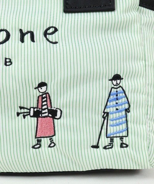 セール】ストライプ柄刺繍バッグ（ゴルフグッズ）｜Picone CLUB