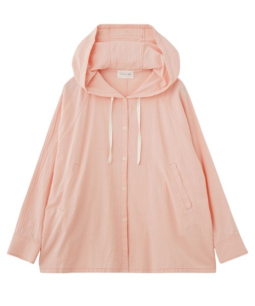 ROSE BUD(ローズバッド)の「(CREOLME)HOODED BIG SHIRT(シャツ/ブラウス・レディース・ホワイト/ピンク/ブラック・ONE SIZE)」の3枚目の写真