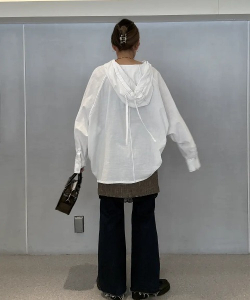 ブラウス シャツ (CREOLME)HOODED BIG SHIRT レディース CREOLME/HOODED BIG SHIRT – calif（カリフ）公式サイト