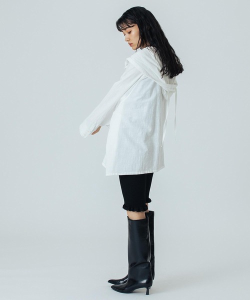 ROSE BUD(ローズバッド)の「(CREOLME)HOODED BIG SHIRT(シャツ/ブラウス・レディース・ホワイト/ピンク/ブラック・ONE SIZE)」の15枚目の写真