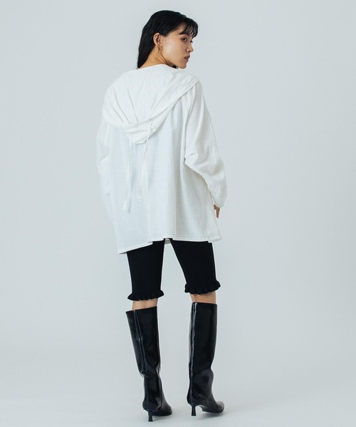 ROSE BUD(ローズバッド)の「(CREOLME)HOODED BIG SHIRT(シャツ/ブラウス・レディース・ホワイト/ピンク/ブラック・ONE SIZE)」の16枚目の写真