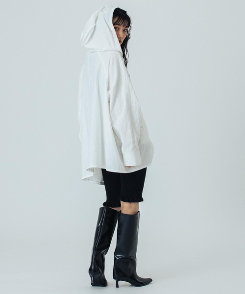 ROSE BUD(ローズバッド)の「(CREOLME)HOODED BIG SHIRT(シャツ/ブラウス・レディース・ホワイト/ピンク/ブラック・ONE SIZE)」の17枚目の写真