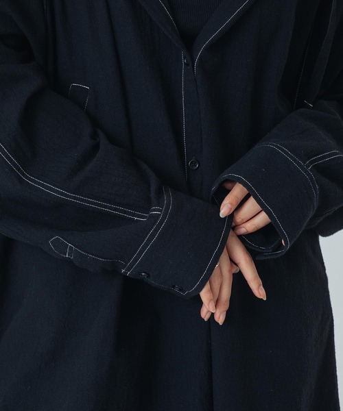 ROSE BUD(ローズバッド)の「(CREOLME)HOODED BIG SHIRT(シャツ/ブラウス・レディース・ホワイト/ピンク/ブラック・ONE SIZE)」の19枚目の写真