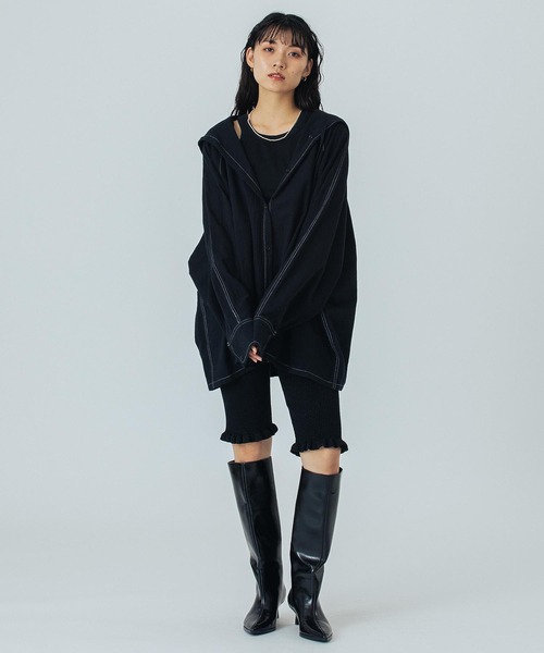 ROSE BUD(ローズバッド)の「(CREOLME)HOODED BIG SHIRT(シャツ/ブラウス・レディース・ホワイト/ピンク/ブラック・ONE SIZE)」の21枚目の写真
