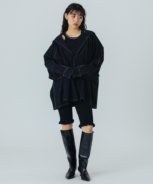 ROSE BUD(ローズバッド)の「(CREOLME)HOODED BIG SHIRT(シャツ/ブラウス・レディース・ホワイト/ピンク/ブラック・ONE SIZE)」の22枚目の写真