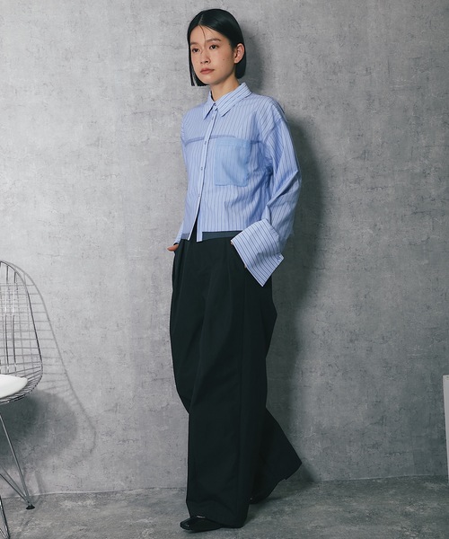 ANOTHER S（アナザーエス）の「カーブシルエットタックパンツ（チノパンツ・レディース・チャコールグレー/ブラック/ベージュ・FREE）」の21枚目の写真