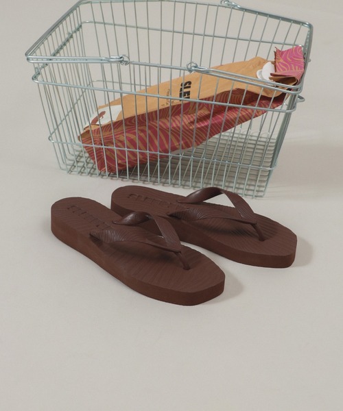Demi-Luxe BEAMS(デミルクス ビームス)の「SLEEPERS / Tapered platform サンダル(サンダル・レディース・ブラック/ホワイト系その他5/ブラウン・37/36/39/38)」の1枚目の写真
