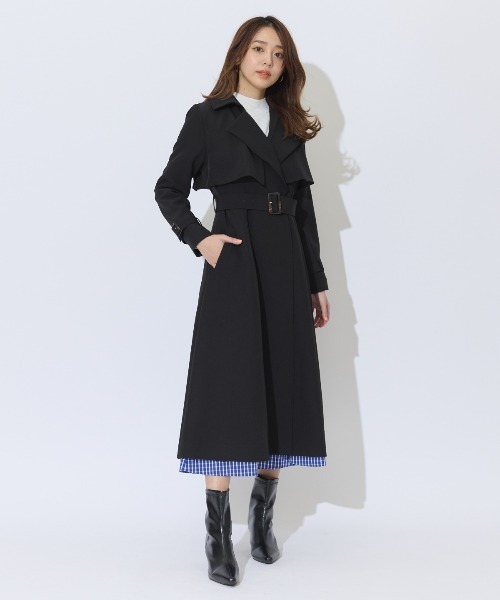 新品タグ付き アンドクチュール 配色ステッチトレンチコート 定価21,780円 AND COUTURE（アンドクチュール）｜トレンチコート一覧 - WEAR