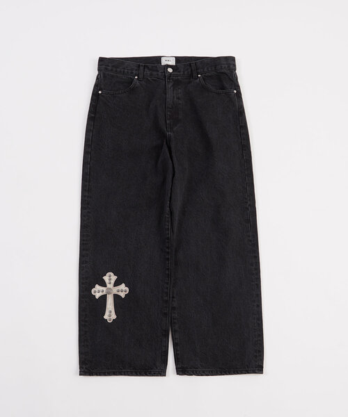 WHO'S WHO gallery（フーズフーギャラリー）の「【セットアップ対応】クロスパーツデニム（MEN）（デニムパンツ・メンズ・ブラック/サックスブルー・FREE）」の13枚目の写真