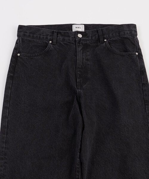 WHO'S WHO gallery（フーズフーギャラリー）の「【セットアップ対応】クロスパーツデニム（MEN）（デニムパンツ・メンズ・ブラック/サックスブルー・FREE）」の14枚目の写真