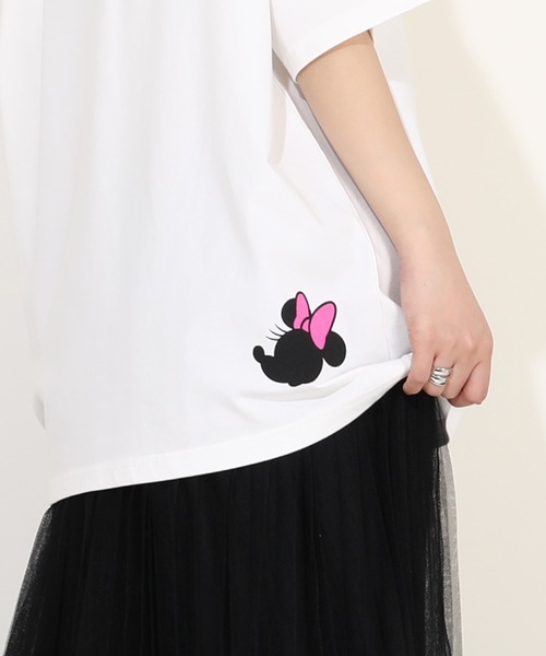 綿100％】 親子お揃い ディズニー カラフルBIGフェイスTシャツ