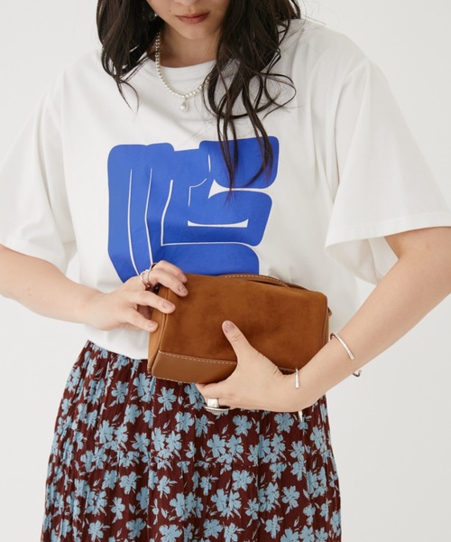 MIRROR STOKE（ミラーストーク）の「≪WEB限定≫【新色追加】SUEDE RECTANGLE BAG/スエードレクタングルバッグ（ショルダーバッグ・レディース・キャメル/ブラック/ブラウン・FREE）」の17枚目の写真