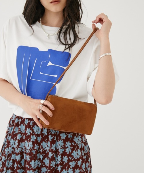 MIRROR STOKE（ミラーストーク）の「≪WEB限定≫【新色追加】SUEDE RECTANGLE BAG/スエードレクタングルバッグ（ショルダーバッグ・レディース・キャメル/ブラック/ブラウン・FREE）」の15枚目の写真