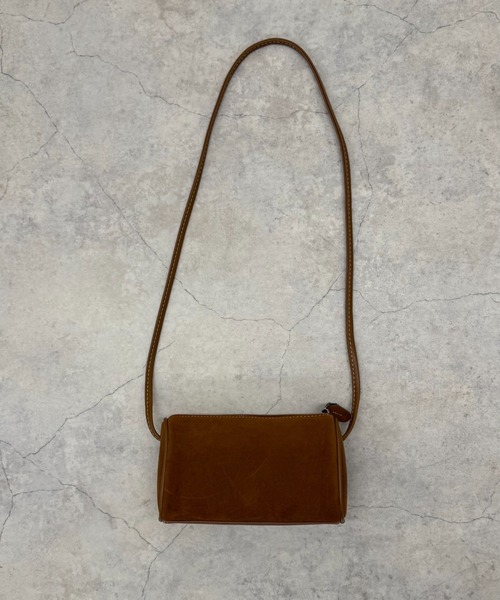 MIRROR STOKE（ミラーストーク）の「≪WEB限定≫【新色追加】SUEDE RECTANGLE BAG/スエードレクタングルバッグ（ショルダーバッグ・レディース・キャメル/ブラック/ブラウン・FREE）」の14枚目の写真