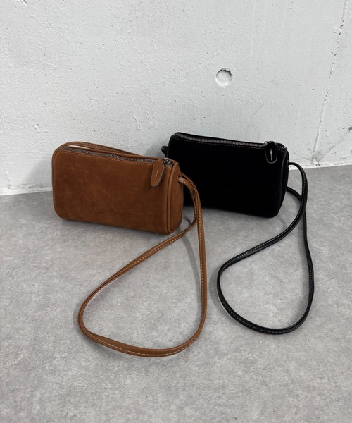 MIRROR STOKE（ミラーストーク）の「≪WEB限定≫【新色追加】SUEDE RECTANGLE BAG/スエードレクタングルバッグ（ショルダーバッグ・レディース・キャメル/ブラック/ブラウン・FREE）」の16枚目の写真