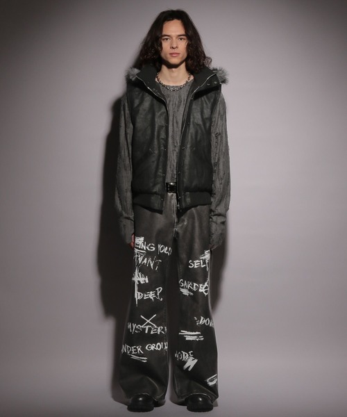 HARE（ハレ）の「【UNDERGROUND MODE】フードベスト(HARE)（その他アウター・メンズ・ブラック・FREE）」の2枚目の写真