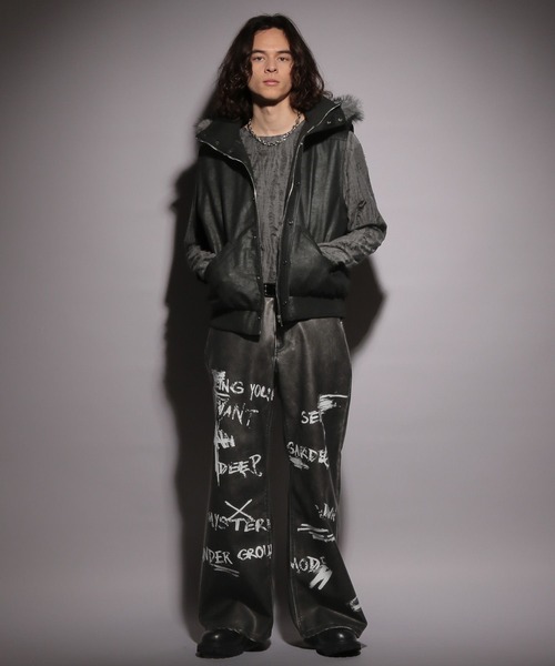 HARE（ハレ）の「【UNDERGROUND MODE】フードベスト(HARE)（その他アウター・メンズ・ブラック・FREE）」の3枚目の写真