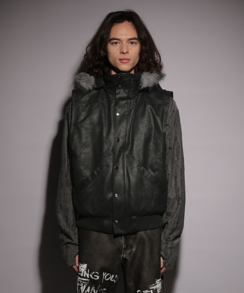 HARE（ハレ）の「【UNDERGROUND MODE】フードベスト(HARE)（その他アウター・メンズ・ブラック・FREE）」の7枚目の写真