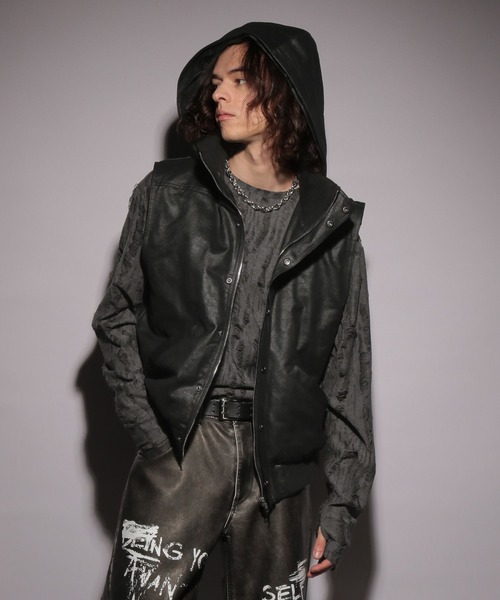 HARE（ハレ）の「【UNDERGROUND MODE】フードベスト(HARE)（その他アウター・メンズ・ブラック・FREE）」の9枚目の写真