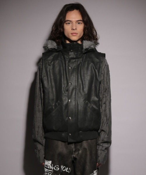 HARE（ハレ）の「【UNDERGROUND MODE】フードベスト(HARE)（その他アウター・メンズ・ブラック・FREE）」の13枚目の写真