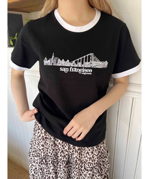 セール】プリントリンガーTシャツ（Tシャツ/カットソー）｜WC