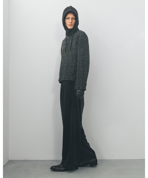 セール】FANCY TWEED NO-COLLAR JACKET（テーラードジャケット）｜Juha