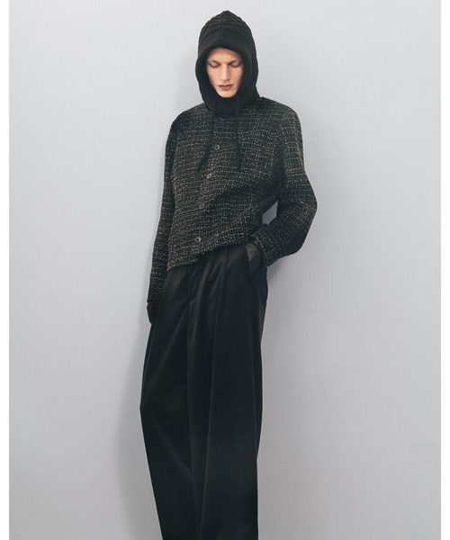 Juha（ユハ）の「FANCY TWEED NO-COLLAR JACKET（テーラードジャケット・メンズ・グレー/ブラック・3/4）」の8枚目の写真
