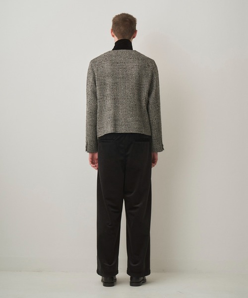 セール】FANCY TWEED NO-COLLAR JACKET（テーラードジャケット）｜Juha