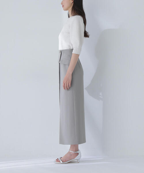 NATURAL BEAUTY BASIC(ナチュラルビューティーベーシック)の「◇フラップポケットラップナロースカート(スカート・レディース・グレイッシュベージュ/カーキ・MEDIUM/P/S)」の22枚目の写真