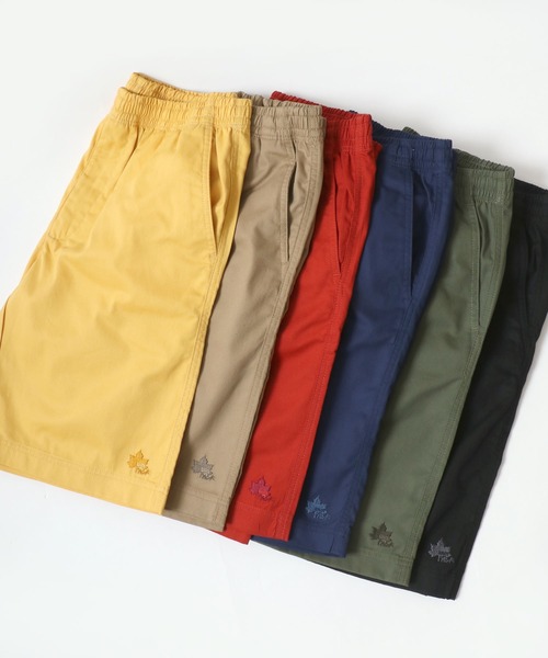 LOGOS（ロゴス）の「LOGOS/ロゴス ツイル ワンポイントロゴ刺繍 カラーショーツ ショートパンツ（その他パンツ・メンズ・ブラック/オレンジ/イエロー/カーキ/ネイビー/ベージュ・LL/L/M）」の14枚目の写真