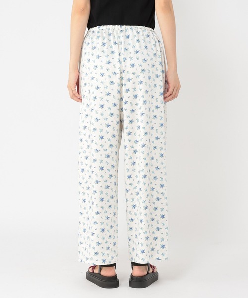 studio CLIP（スタディオクリップ）の「《days》サテンプリントパンツ（その他パンツ・レディース・ホワイト/ブラウン・FREE）」の9枚目の写真