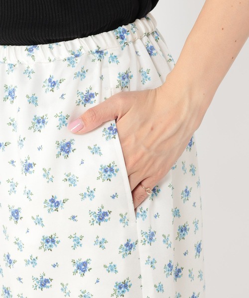 studio CLIP（スタディオクリップ）の「《days》サテンプリントパンツ（その他パンツ・レディース・ホワイト/ブラウン・FREE）」の7枚目の写真