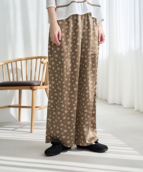 studio CLIP（スタディオクリップ）の「《days》サテンプリントパンツ（その他パンツ・レディース・ホワイト/ブラウン・FREE）」の21枚目の写真