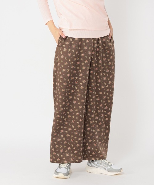 studio CLIP（スタディオクリップ）の「《days》サテンプリントパンツ（その他パンツ・レディース・ホワイト/ブラウン・FREE）」の17枚目の写真