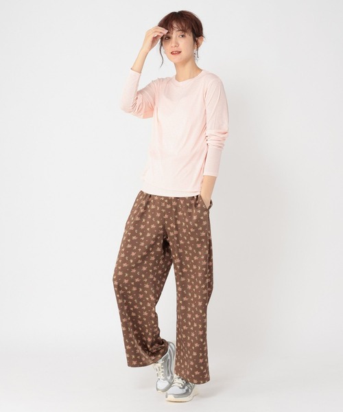 studio CLIP（スタディオクリップ）の「《days》サテンプリントパンツ（その他パンツ・レディース・ホワイト/ブラウン・FREE）」の13枚目の写真