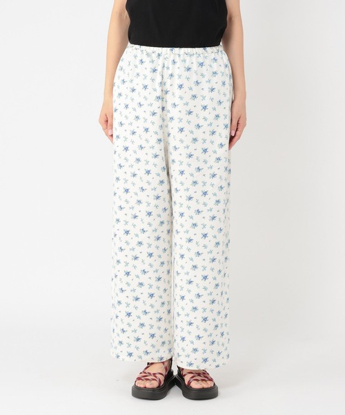 studio CLIP（スタディオクリップ）の「《days》サテンプリントパンツ（その他パンツ・レディース・ホワイト/ブラウン・FREE）」の11枚目の写真