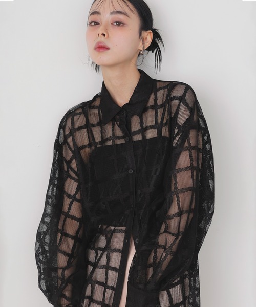 ブラウス シャツ vacances mesh shirt / バカンスメッシュシャツ レディース plage ブラウス シャツ linen mesh cape レディース : ZOZOTOWN