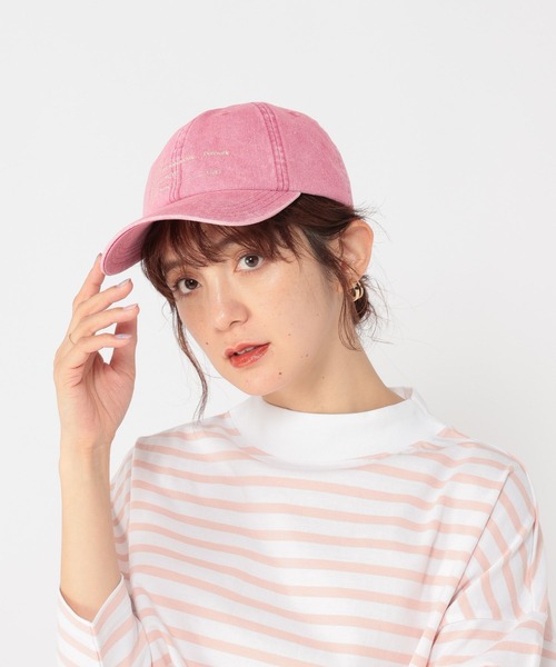 studio CLIP（スタディオクリップ）の「【抗菌防臭】アドレスロゴキャップ（キャップ・レディース・ピンク/ライトグリーン/ブラック/オフホワイト・FREE）」の4枚目の写真