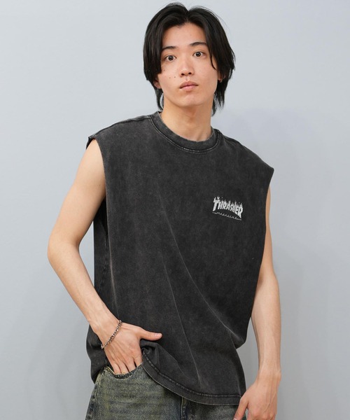 THRASHER(スラッシャー)の「【ムラサキスポーツ限定】THRASHER/スラッシャー タンクトップ ビックシルエット 253TH1ST046(タンクトップ・メンズ・ブラック系その他2/ブラック系その他3/ブラック系その他・M/L/XL)」の9枚目の写真