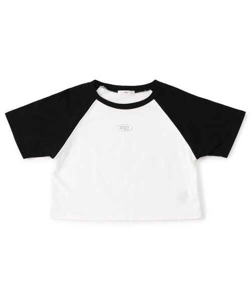 algy（アルジー）の「メタルロゴラグラン半袖T（Tシャツ/カットソー・キッズ・ピンク/ブラック/オフホワイト・SMALL/MEDIUM/X-SMALL/XX-SMALL）」の2枚目の写真