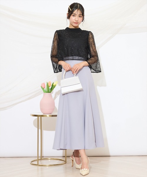 WILLSELECTION(ウィルセレクション)の「バックレースアップワンピース(ドレス・レディース・ブラック/サックスブルー/アイボリー/ピンク/ミント・FREE)」の15枚目の写真