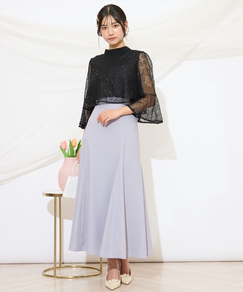 WILLSELECTION(ウィルセレクション)の「バックレースアップワンピース(ドレス・レディース・ブラック/サックスブルー/アイボリー/ピンク/ミント・FREE)」の12枚目の写真