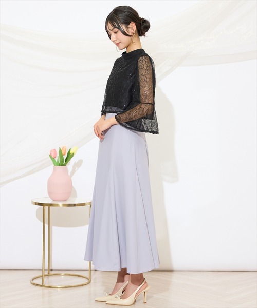 WILLSELECTION(ウィルセレクション)の「バックレースアップワンピース(ドレス・レディース・ブラック/サックスブルー/アイボリー/ピンク/ミント・FREE)」の14枚目の写真